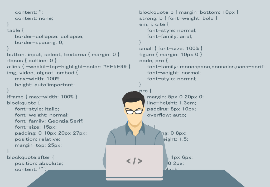 drawing of a man sitting in front of codes ads interactive ad monetization platform