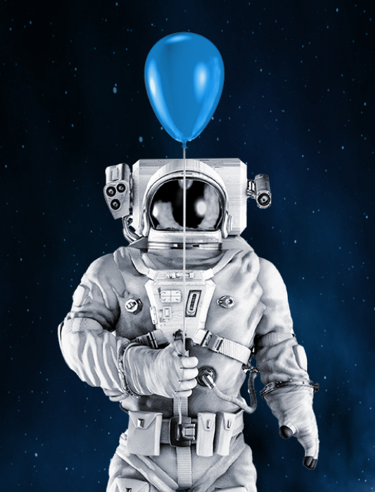 Spaceman with a balloon